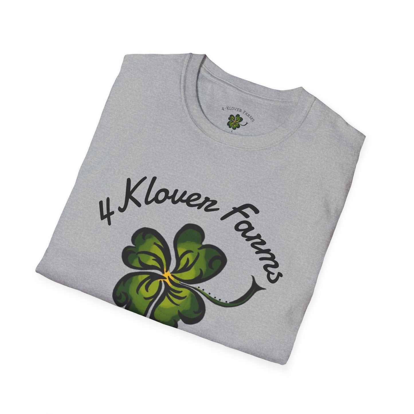 4-Klover Farm T-Shirt, Casual Wear, Gift for Farmers, Eco-Friendly Fashion