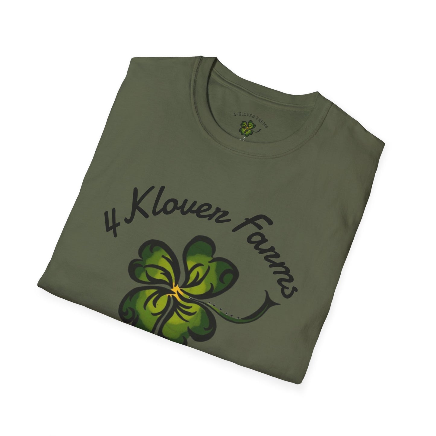 4-Klover Farm T-Shirt, Casual Wear, Gift for Farmers, Eco-Friendly Fashion