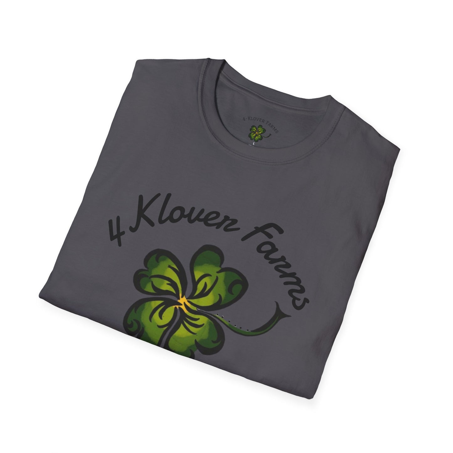 4-Klover Farm T-Shirt, Casual Wear, Gift for Farmers, Eco-Friendly Fashion