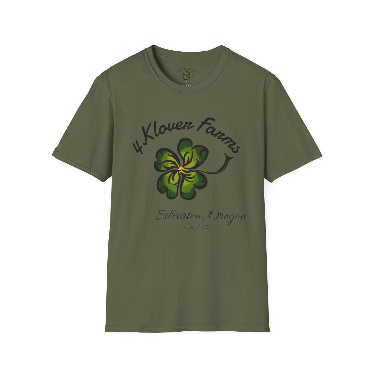 4-Klover Farm T-Shirt, Casual Wear, Gift for Farmers, Eco-Friendly Fashion
