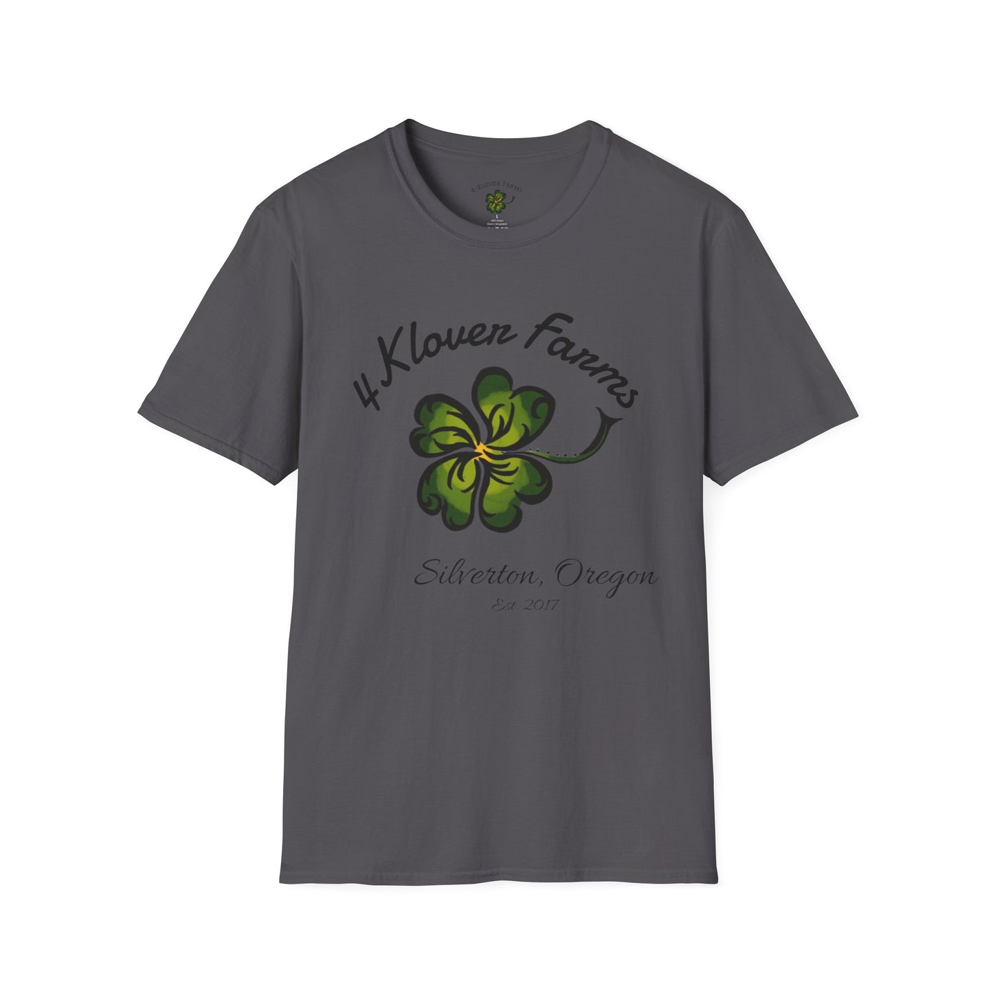 4-Klover Farm T-Shirt, Casual Wear, Gift for Farmers, Eco-Friendly Fashion