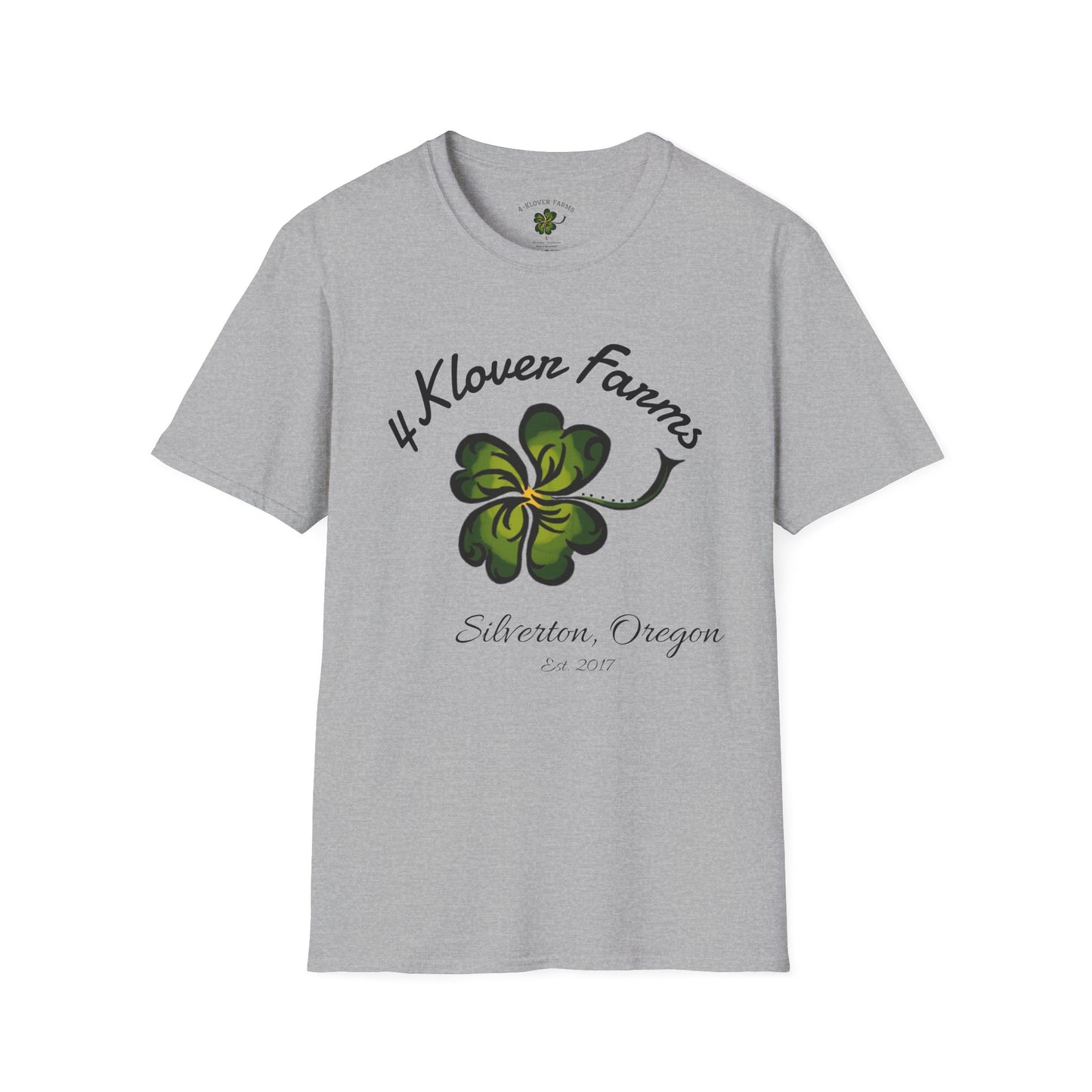4-Klover Farm T-Shirt, Casual Wear, Gift for Farmers, Eco-Friendly Fashion