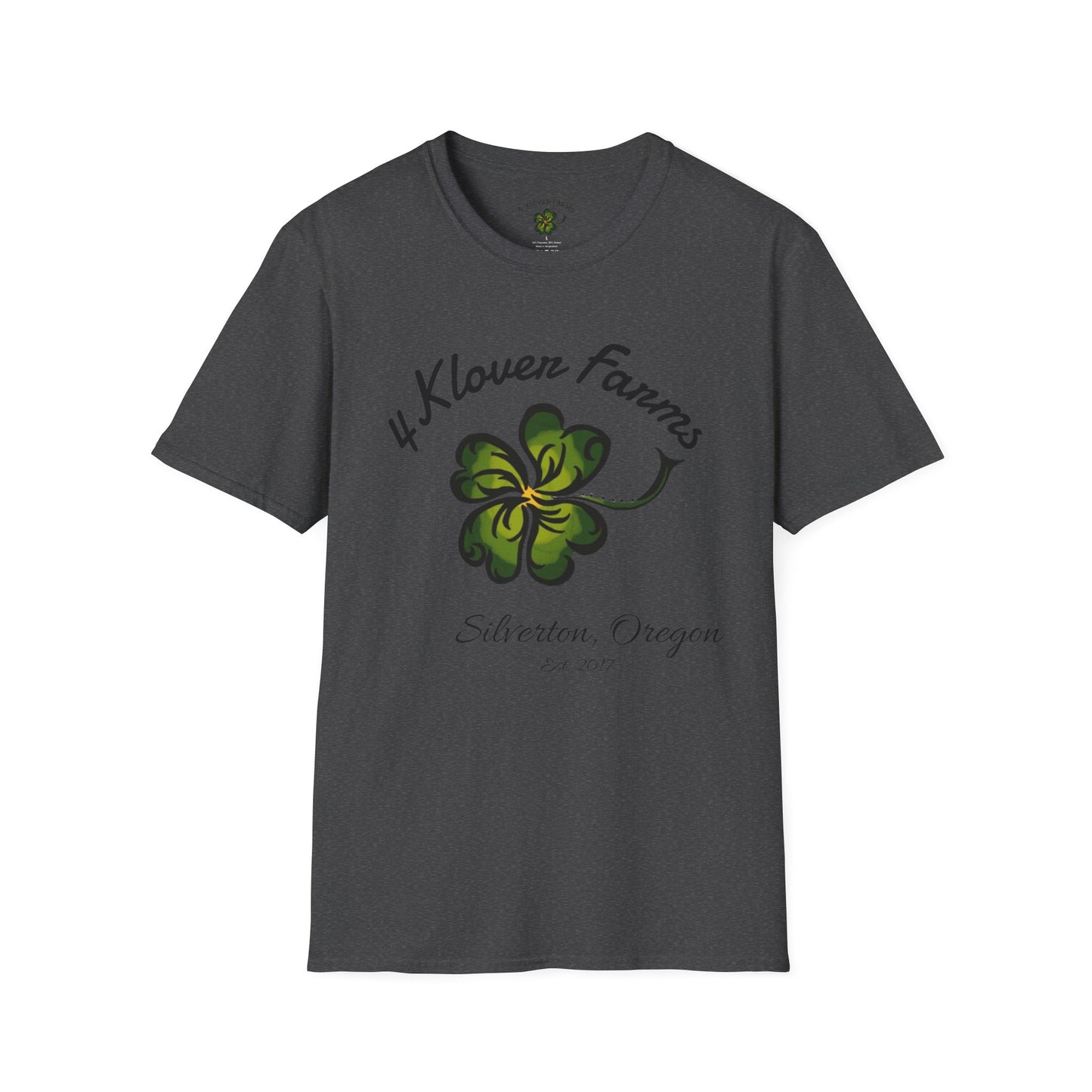4-Klover Farm T-Shirt, Casual Wear, Gift for Farmers, Eco-Friendly Fashion